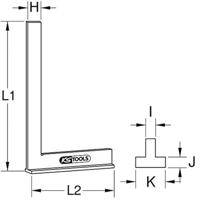 KS Tools 300.0205 3000205 Platte winkelhaak - thumbnail