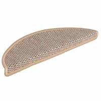 VidaXL Trapmatten zelfklevend 15 st sisal-look 56x17x3 cm lichtbeige - thumbnail