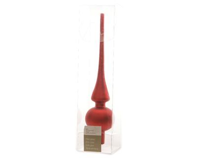 Decoris piek glas kerstrood mat 6x26cm
