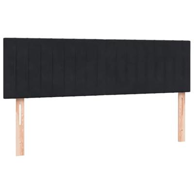 Boxspring met matras fluweel zwart 140x210 cm