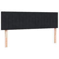 Boxspring met matras fluweel zwart 140x210 cm - thumbnail