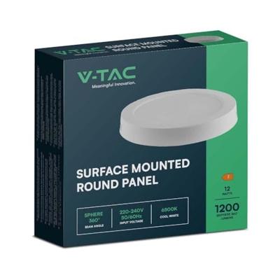 V-TAC 7873 LED-opbouwlamp Energielabel: F (A - G) 12 W Warmwit Wit