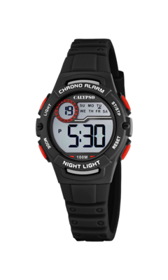 Horlogeband Calypso K5852-6 Kunststof/Plastic Zwart