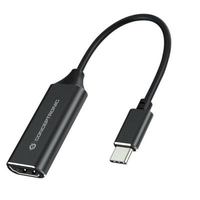 Conceptronic ABBY03B video kabel adapter HDMI Type A (Standaard) USB Type-C Zwart