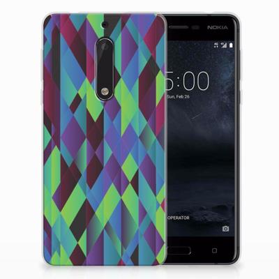 Nokia 5 | TPU Hoesje | Abstract Green Blue