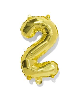 HEMA Folieballon cijfer 2 30cm goud (goud)