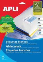 Apli etiketten ft 210 x 297 mm (b x h), rechte hoeken, 25 stuks, 1 per blad (1215) - thumbnail