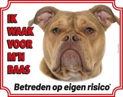Old English Bulldog Waakbord Old English Bulldog Waakbord