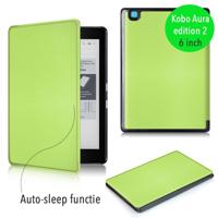 Lunso - sleepcover flip hoes - Kobo Aura edition 2 (6 inch) - groen - thumbnail