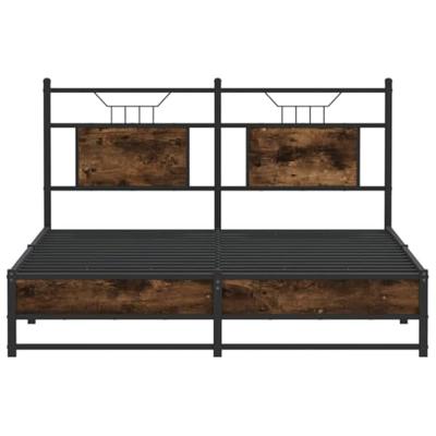 Bedframe zonder matras hout gerookt eikenkleurig 140x190 cm Bedframe zonder matras hout gerookt eikenkleurig 140x190 cm
