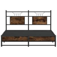 Bedframe zonder matras hout gerookt eikenkleurig 140x190 cm - thumbnail