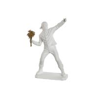 Decoratieve figuren Home ESPRIT Wit Gouden 23 x 12 x 40 cm - thumbnail