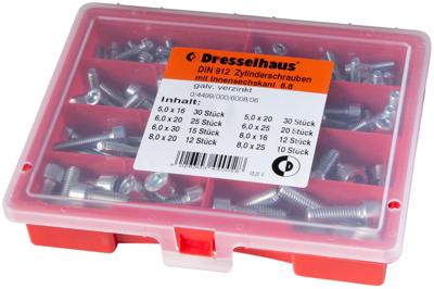Dresselhaus kaaskopschroef assorted cylinder bolts nt w. inside hexagon