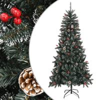 VidaXL Kunstkerstboom met standaard 240 cm pvc groen - thumbnail
