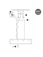 Home sweet home hanglamp Dito recht 4L - zwart - thumbnail