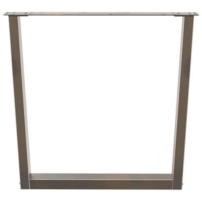 Eettafelpoten 2 st V-vormig 80x(72-73,3) cm staal naturel