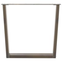 Eettafelpoten 2 st V-vormig 80x(72-73,3) cm staal naturel - thumbnail