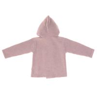 Lässig baby gebreide Hoodie GOTS Garden Explorer light pink 62-68 2-6 mnd - thumbnail