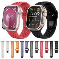 By Qubix - Ultimate Sport Edition bandje - Oranje - Compatible met Apple Watch 44mm / 45mm / 46mm / 49mm - Compatible Apple watch bandjes - thumbnail