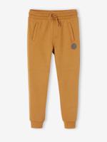 Joggingbroek van molton jongens oker - thumbnail