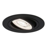 Miro LED inbouwspot - Extra plat 58mm - GU10 LED Module - 6000K daglicht wit - Dimbaar - Rond - Kantelbaar - Voor binnen - Zwart - thumbnail