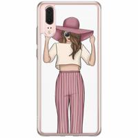 Huawei P20 siliconen hoesje - Summer girl - thumbnail