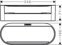 Hansgrohe Opbergbakje Diep WallStoris Mat Zwart - thumbnail