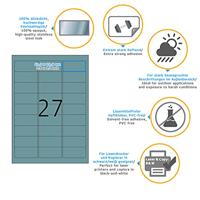 Herma 4222 Etiketten voor typeplaatjes 63.5 x 29.6 mm Polyester folie Zilver 675 stuk(s) Permanent hechtend Laser (zwart/wit), Kopiëren (zwart/wit), - thumbnail