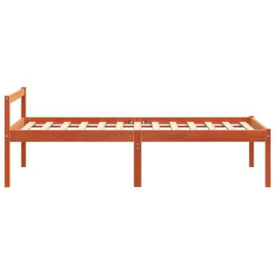 Seniorenbed massief grenenhout wasbruin 75x190 cm
