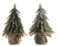 mini kunstkerstboom met glitter finish - thumbnail