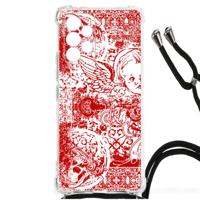 Extreme Case Samsung Galaxy A53 Angel Skull Rood - thumbnail