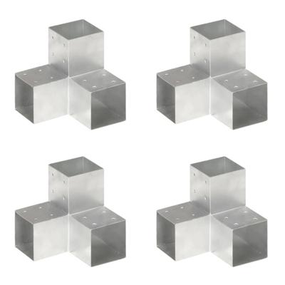 VidaXL Paalverbindingen 4 st y-vorm 101x101 mm gegalvaniseerd metaal VidaXL Paalverbindingen 4 st y-vorm 101x101 mm gegalvaniseerd metaal