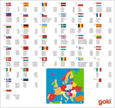 Goki houten puzzel europa