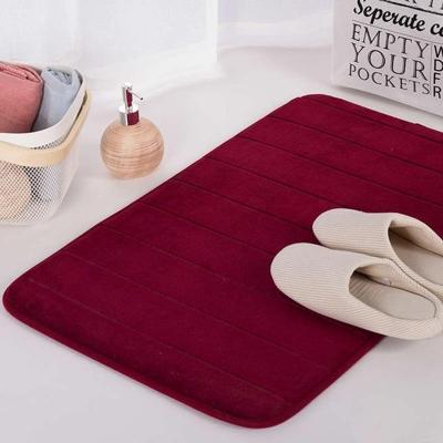 Anti slip water absorptie rug badkamer mat Shaggy Memory Foam keuken deur Vloermatten grootte: 40X60CM (rood)