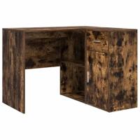 Hoekbureau 2 pcs Gerookt eiken 102 x 50 x 75 cm Bewerkt hout - thumbnail