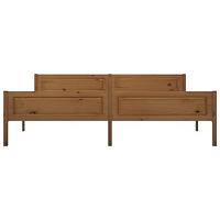 Bedframe massief grenenhout honingbruin 200x200 cm - thumbnail