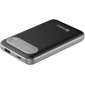 Sandberg 421-16 powerbank Lithium-Polymeer (LiPo) 10000 mAh Aluminium, Zwart