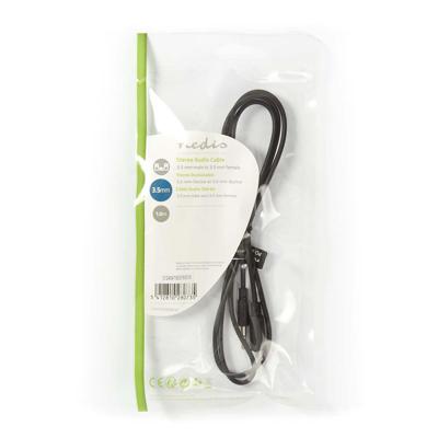 Stereo-Audiokabel | 3,5 mm Male - 3,5 mm Female | 1,0 m | Zwart - thumbnail