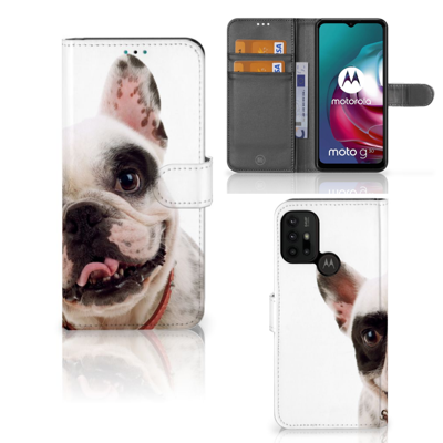 Motorola Moto G10 | G20 | G30 | Telefoonhoesje | Met pasjeshouder | Franse Bulldog Motorola Moto G10 | G20 | G30 | Telefoonhoesje | Met pasjeshouder | Franse Bulldog