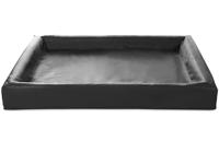 Bia bed kunstleer hoes hondenmand zwart - thumbnail
