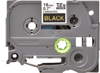 Labeltape Brother TZe, TZ TZe-344 PET Tapekleur: Zwart Tekstkleur:Goud 18 mm 8 m