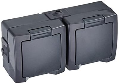 Kopp 137015003 Nautic Wandontactdoos met klapdeksel spatwaterdicht Antraciet 1 stuk(s)