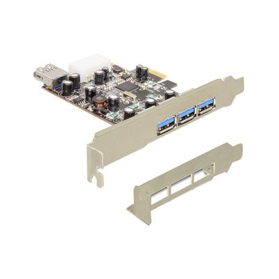 Delock 89281 PCI Express x1-kaart > 3 x extern + 1 x intern USB 3.0 Type-A female