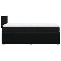 Boxspring met matras stof zwart 90x190 cm - thumbnail