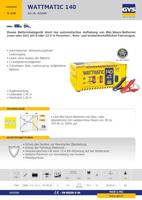 Gys Acculader Wattmatic 140 6V/12V, Automatisch - 5192025608 5192025608 - thumbnail