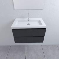 Mueller Combo badmeubel 80cm hoogglans antraciet 1 kraangat - thumbnail