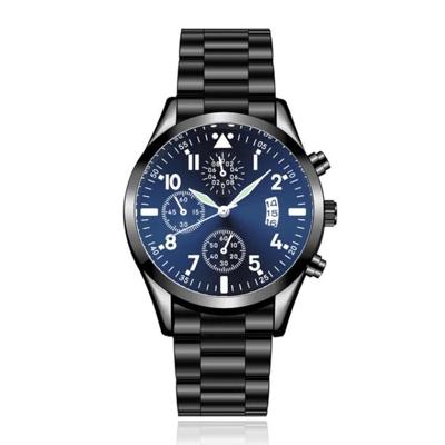 LGT JWLS Herenhorloge met Zwarte Metalen Band - Blauw Uurwerk LGT JWLS Herenhorloge met Zwarte Metalen Band - Blauw Uurwerk