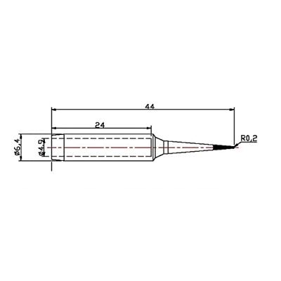 TOOLCRAFT N9-1 Soldeerpunt Naaldvorm Grootte soldeerpunt 0.2 mm Lengte soldeerpunt: 44 mm Inhoud: 1 stuk(s)