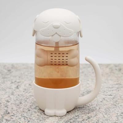 Hond Theeglas Met Infuser Hond Theeglas Met Infuser