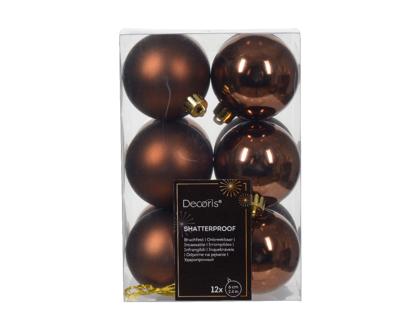 Kerstbal kunststof d6 cm esprss 12st kerst Decoris - Decoris